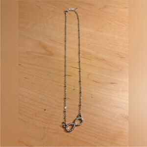 Silver infinity necklace
